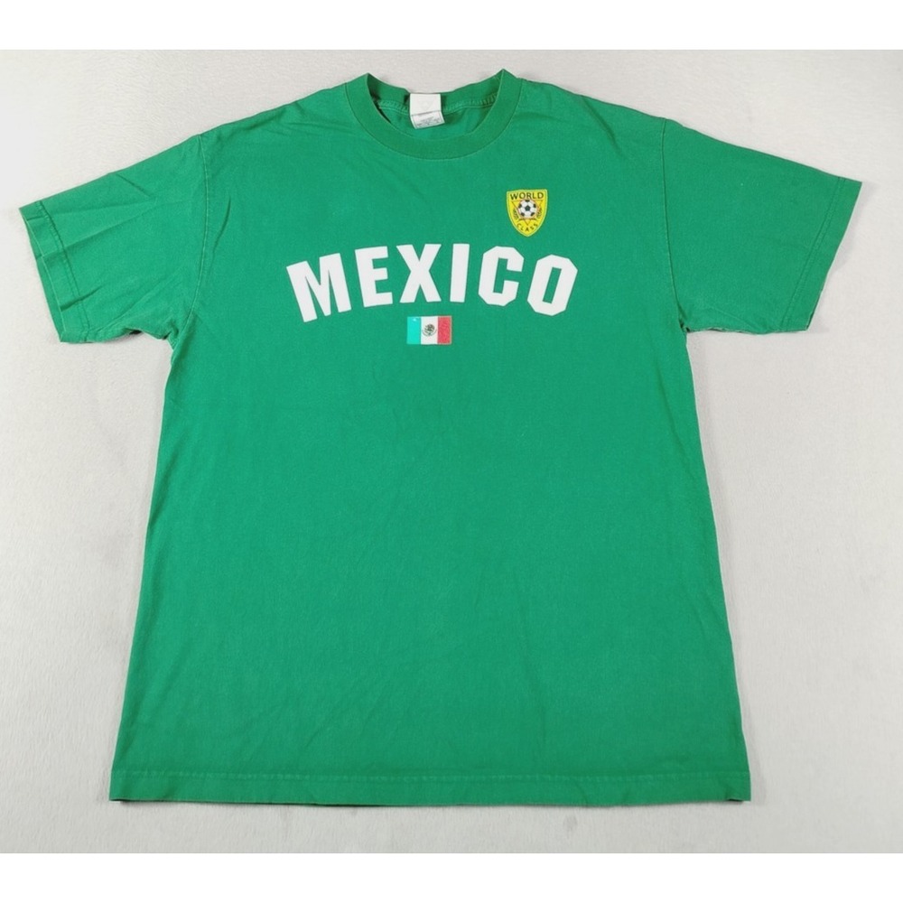 Vintage Alstyle Apparel Mexico Soccer Shirt Mens Large Green World Class Futbol
